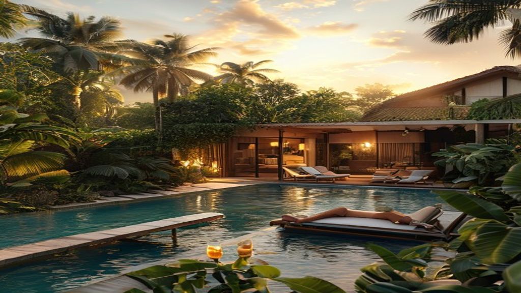 Luxury villa with private infinity pool and terrace overlooking the sea