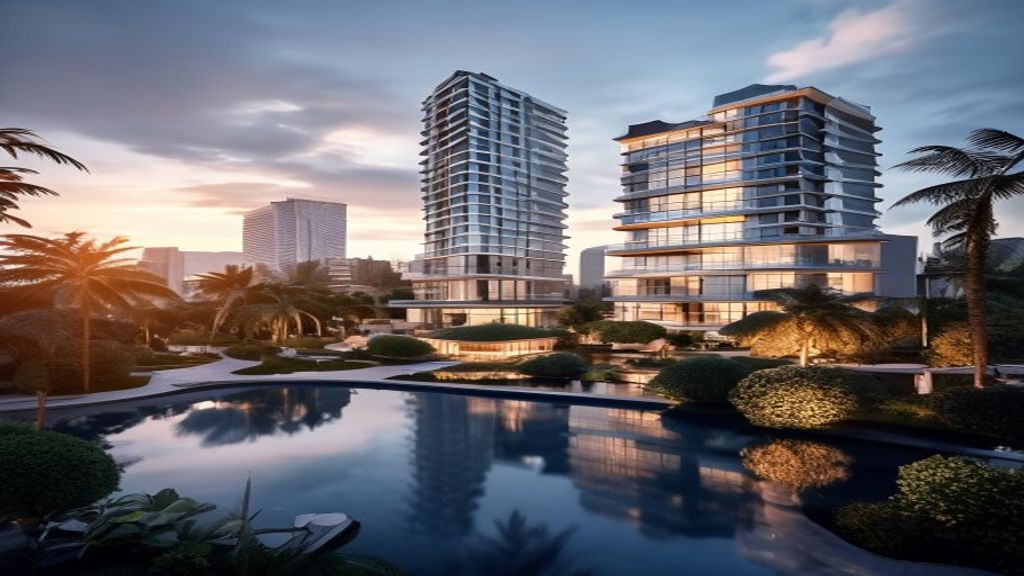 Elegant skyscraper model representing an off‑plan luxury real estate investment opportunity.